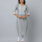 Floral Kurta with 3/4 Sleeves