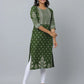 Floral Print Slim Fit 3/4th Sleeve Kurta