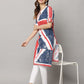 Flag Print Elbow Length Kurti