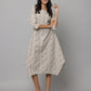 Floral Print Round Neck 3/4th Sleeves Dress