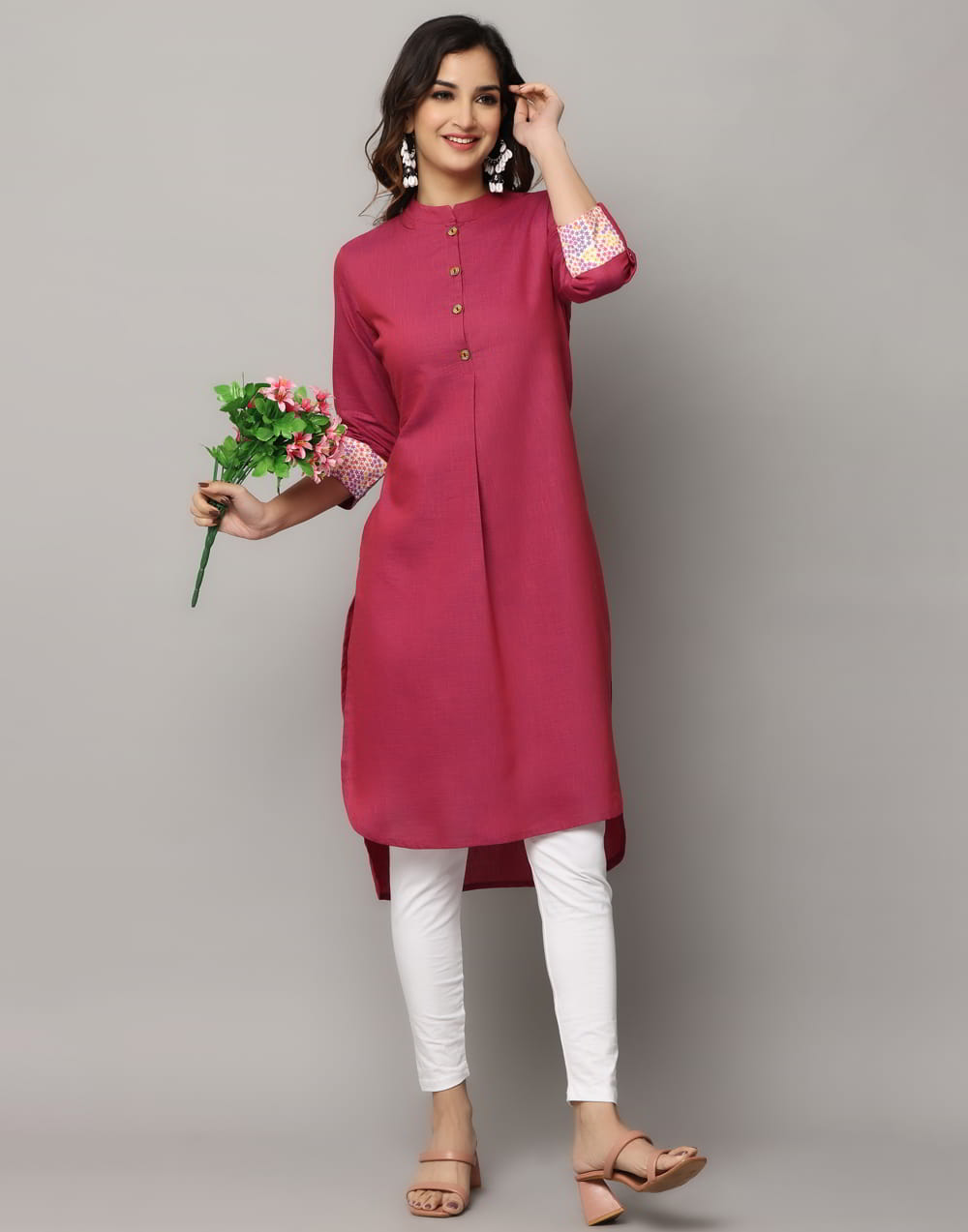 Solid U Shape Kurta 