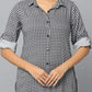 Checks Print Slim Fit 3/4th Sleeve Kurta