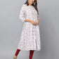 Floral Printed Loose Fit 3/4th Sleeve Kurta