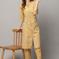 Shop P Green High Neck Kurta with Cigar Cut Bottom