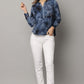 High V neck Top with Full Sleeves with  Button