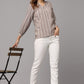 V Neck Top with 3/4 Sleeves