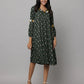 Floral Printed 3/4th Sleeve Dress