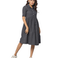 Gingham Check Casual Fit Half Sleeve Dress