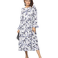 Floral Print Slim Fit Long Sleeve Dress