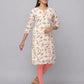 Floral Printed 3/4th Sleeves Kurta