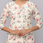 Floral Printed 3/4th Sleeves Kurta