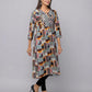 Floral Printed Kurta With 3/4 Sleeve