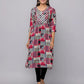 Floral Printed Kurta With 3/4 Sleeve