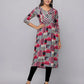 Floral Printed Kurta With 3/4 Sleeve