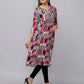 Floral Printed Kurta With 3/4 Sleeve