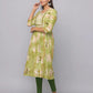 Floral Printed Kurta With 3/4 Sleeve