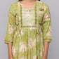 Floral Printed Kurta With 3/4 Sleeve