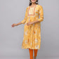 Floral Printed Kurta With 3/4 Sleeve