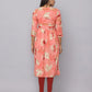 Floral Printed Kurta With 3/4 Sleeve