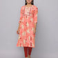 Floral Printed Kurta With 3/4 Sleeve