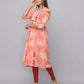 Floral Printed Kurta With 3/4 Sleeve