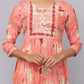 Floral Printed Kurta With 3/4 Sleeve