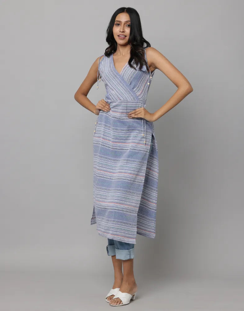 Printed Stripes Sleeveless kurta