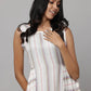 Y/D Round Neck Dress Decorated With Sea Shells