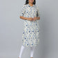 Printed Slim Fit Elbow Length Sleeve Kurta