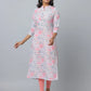 3/4 Sleeve Floral Kurta