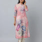 Anavarana Printed Kurta With Mandarin Collar WIth 3/4 Length Sleeve