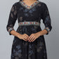 Floral Print 3/4 Sleeve Ethnic Dress