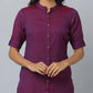 Mandarin Collar Slim Fit Elbow Length Sleeve Kurta