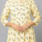 Floral Printed Loose Fit 3/4th Sleeve Kurta