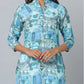 Floral Print 3/4 Sleeve Kurta