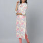 Floral Print 3/4 Sleeve Kurta