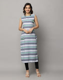 Sleeveless Stripes Kurta