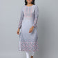 Floral Print Full Sleeve Kurta