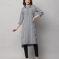 Straight Cut Slim Fit 3/4th Sleeve Kurta