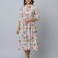 Floral Printed 3/4th Sleeve Casual Dress