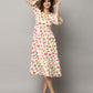 Butterfly Print Anarkali Slim Fit 3/4th Sleeve Kurta