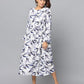 Floral Print Slim Fit Long Sleeve Dress