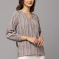 V Neck Top with 3/4th sleeves