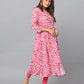 Floral Printed Loose Fit 3/4th Sleeve Kurta