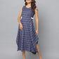 Checks Slim Fit Sleeveless Dress