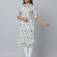 Printed Slim Fit Elbow Length Sleeve Kurta