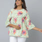 Anavarana 3/4 Sleeve Frock Style Floral Short Top