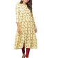 Floral Printed Loose Fit 3/4th Sleeve Kurta