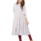 Floral Printed Loose Fit 3/4th Sleeve Kurta