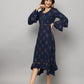 Printed No Side Cut loose Fit Double Layer Full Sleevve Kurta